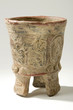Photo: Ancient Aztec Decorated Clay Vase Isolated Ancient Aztec Decorated Clay Vase Isolated