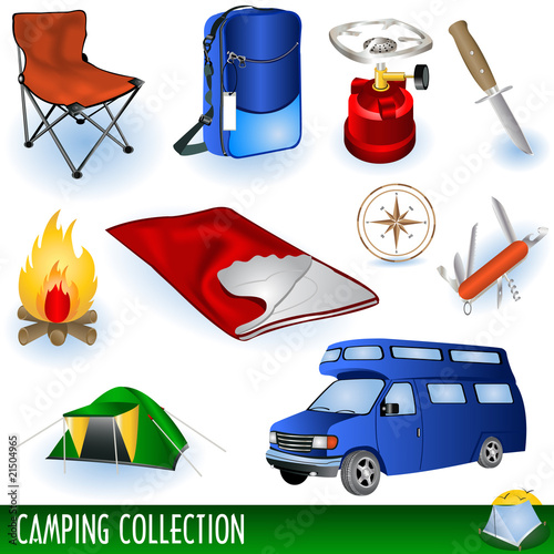 Vector: Camp icons collection Camp icons collection