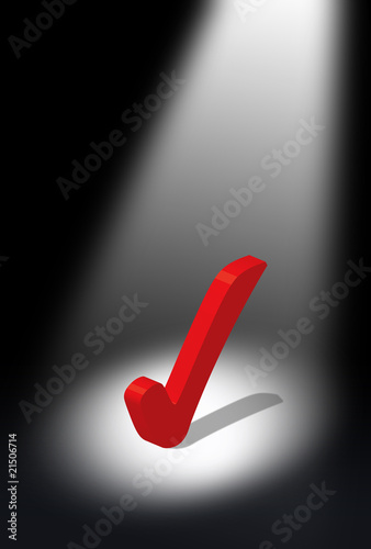 Illustrazione: 3d tick 3d tick