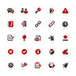 Red & Black Website Icons