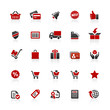 Red & Black Website Icons