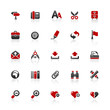 Red & Black Website Icons