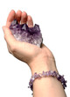 Améthyste du Brésil et bracelet en améthyste