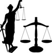 Justice statue and libra