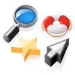 Isometric icons interface elements
