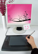 Graphic designer workplace