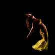 Foto: beautiful Bellydancer in golden costume, low key beautiful Bellydancer in golden costume, low key