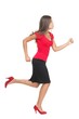 Businesswoman running Businesswoman running