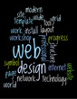 Web design word collage