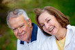 Retired couple outdoors