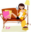 Relaxing day at home