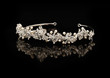 Diamond diadem on a black background with reflexion Diamond diadem on a black background with reflexion