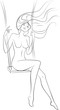 woman on swing