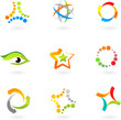 collection of abstract icons and logos  - 7