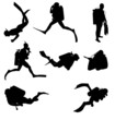 diver silhouettes collection