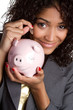 Photo: Piggy Bank Woman Piggy Bank Woman