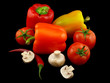 Bright fresh vegetables