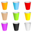 Colorful coffee cup vector set