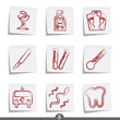 Post it icon series 8 - medical