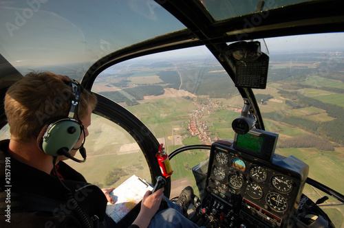 Photo: Im Hubschrauber Cockpit Im Hubschrauber Cockpit