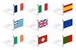 south and uk europe flags of countries