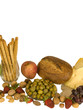 Buffet of fruits, nuts, cheese, bread  614
