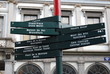 Tourist signpost in Brussels, Belgium Tourist signpost in Brussels, Belgium