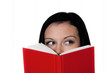 Woman with book reading