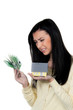 Woman with property and key to buying property