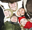 Photo: Group of friends outside in winter Group of friends outside in winter