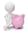 3d small people - money box 3d small people - money box