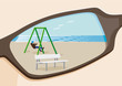 Spielendes Kind am Strand