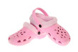 Girls' shoes on white.