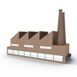 An isolated industrial factory - a 3d image