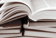 stack of books  in black and white colors