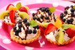 mini tartlets with cream and fruits mini tartlets with cream and fruits