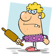 Angry Wife With A Rolling Pin,background