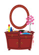 Cheval, mirror and women's accessories Cheval, mirror and women's accessories