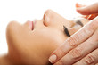 Facial massage isolated