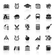 set 5 - education icons - black series