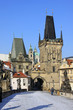 Snowy Prague St. Nicholas' Cathedral with Bridge Tower Snowy Prague St. Nicholas' Cathedral with Bridge Tower