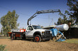 Crane in operation