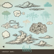 vector set: clouds vector set: clouds