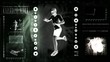 Checking human abilities. X-ray view. Health jogging.