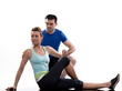 couple on Abdominals rotation workout posture