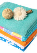 Stack of fresh colorful towels