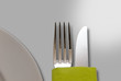 Teller mit Messer und Gabel