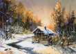 Quadro Rural winter landscape