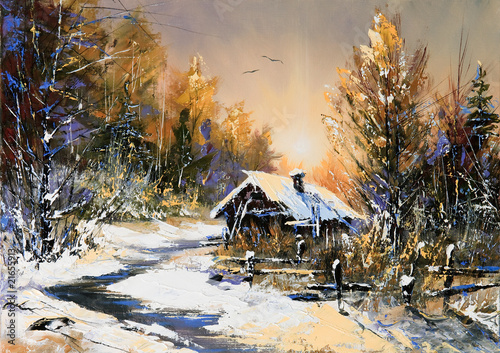 Rural winter landscape Rural winter landscape