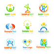 Collection of 9 symbolic illustrations of people Collection of 9 symbolic illustrations of people
